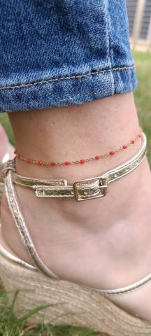 Chane de cheville / rouge