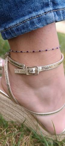 Chaine de cheville / violette